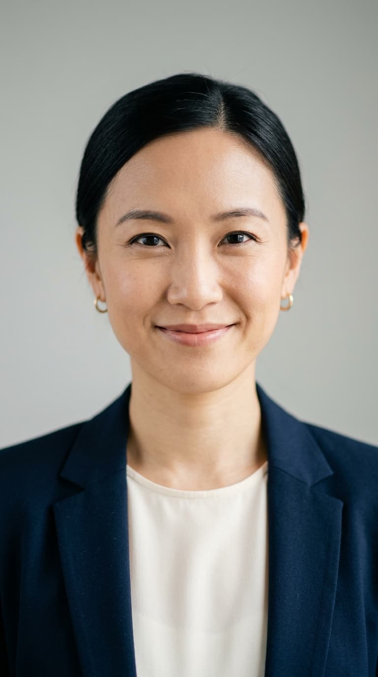 Passport-style portrait of Wei Zhang, AI UGC creator