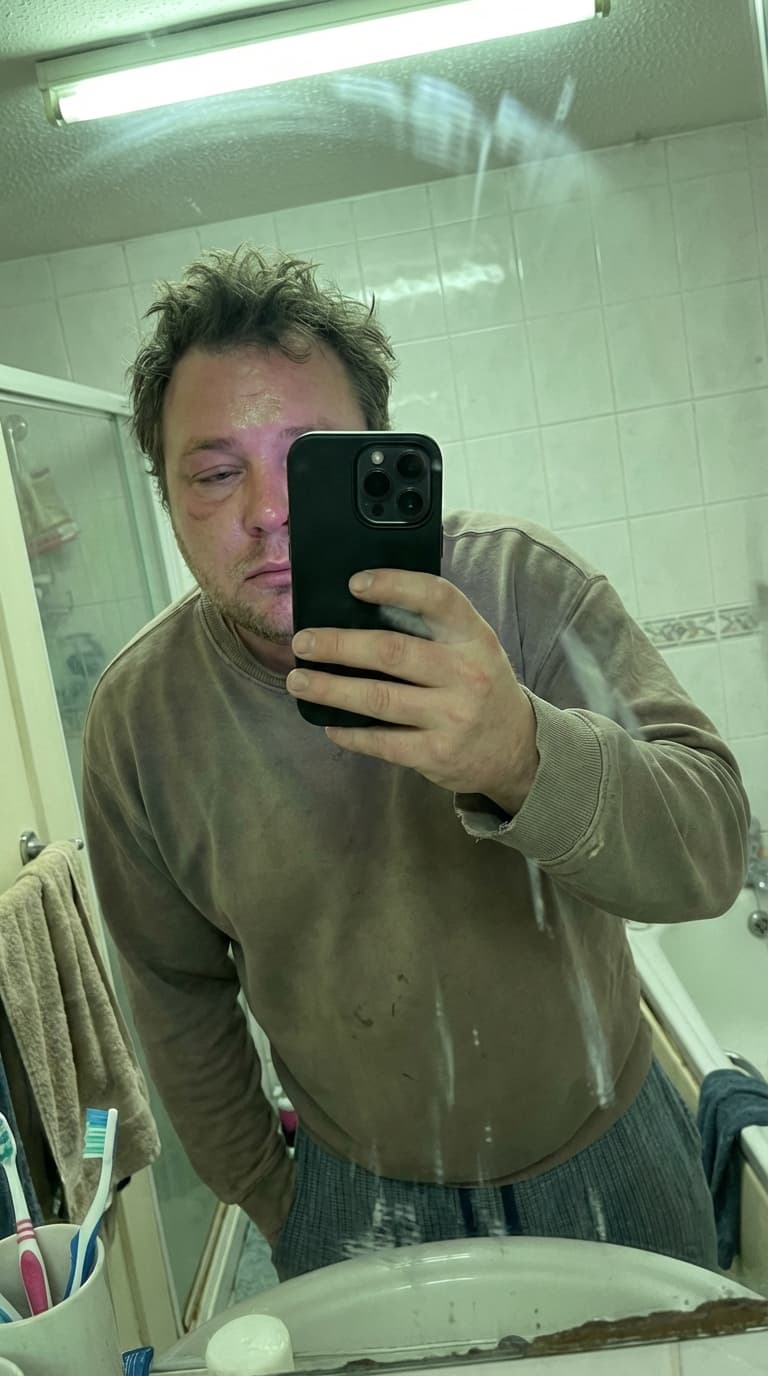 Vanya, candid mirror selfie style